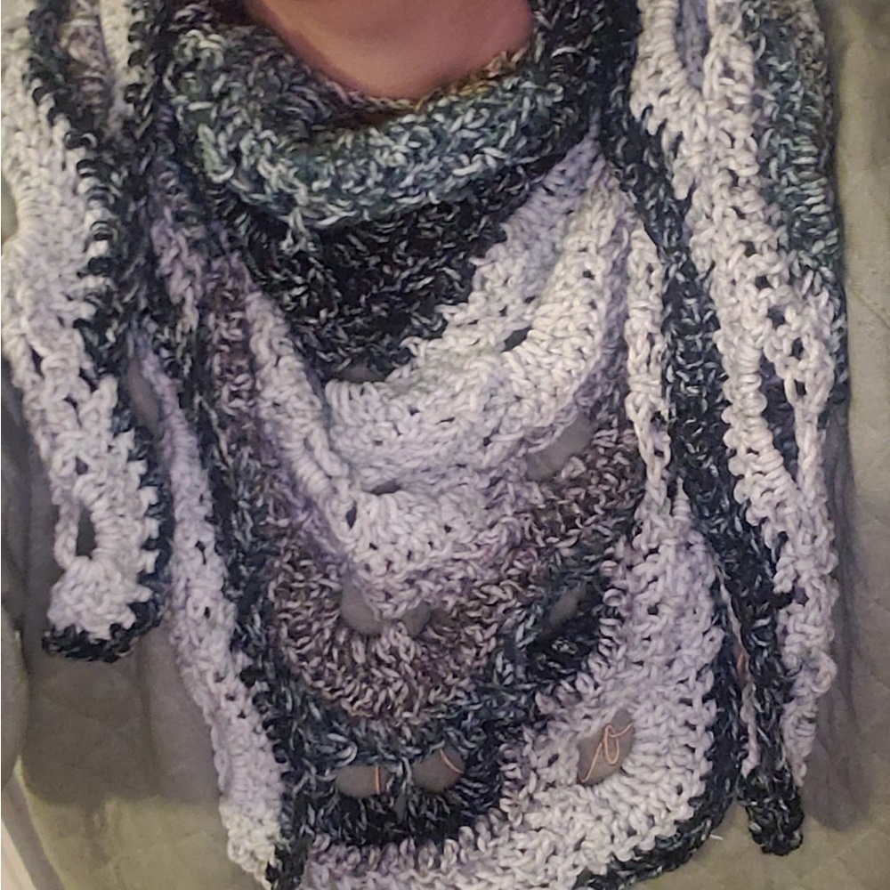 Handmade Multicolor Crochet shawl